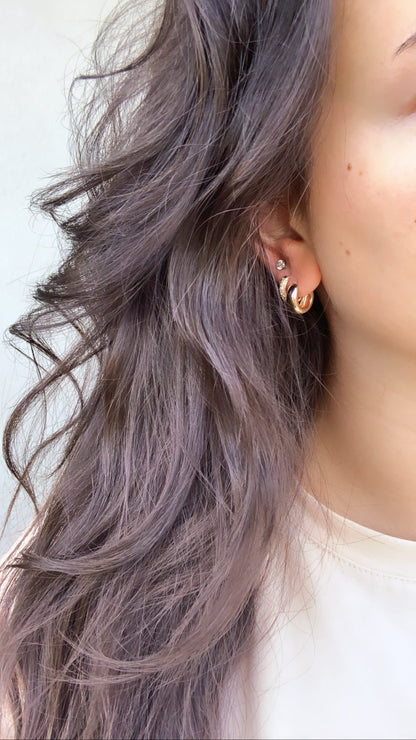 Chunky Baby Hoops | Gold