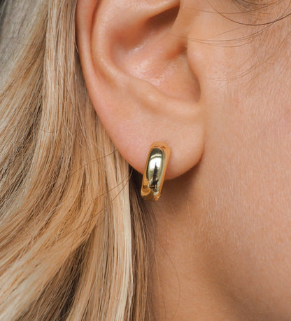 Chunky Baby Hoops | Gold