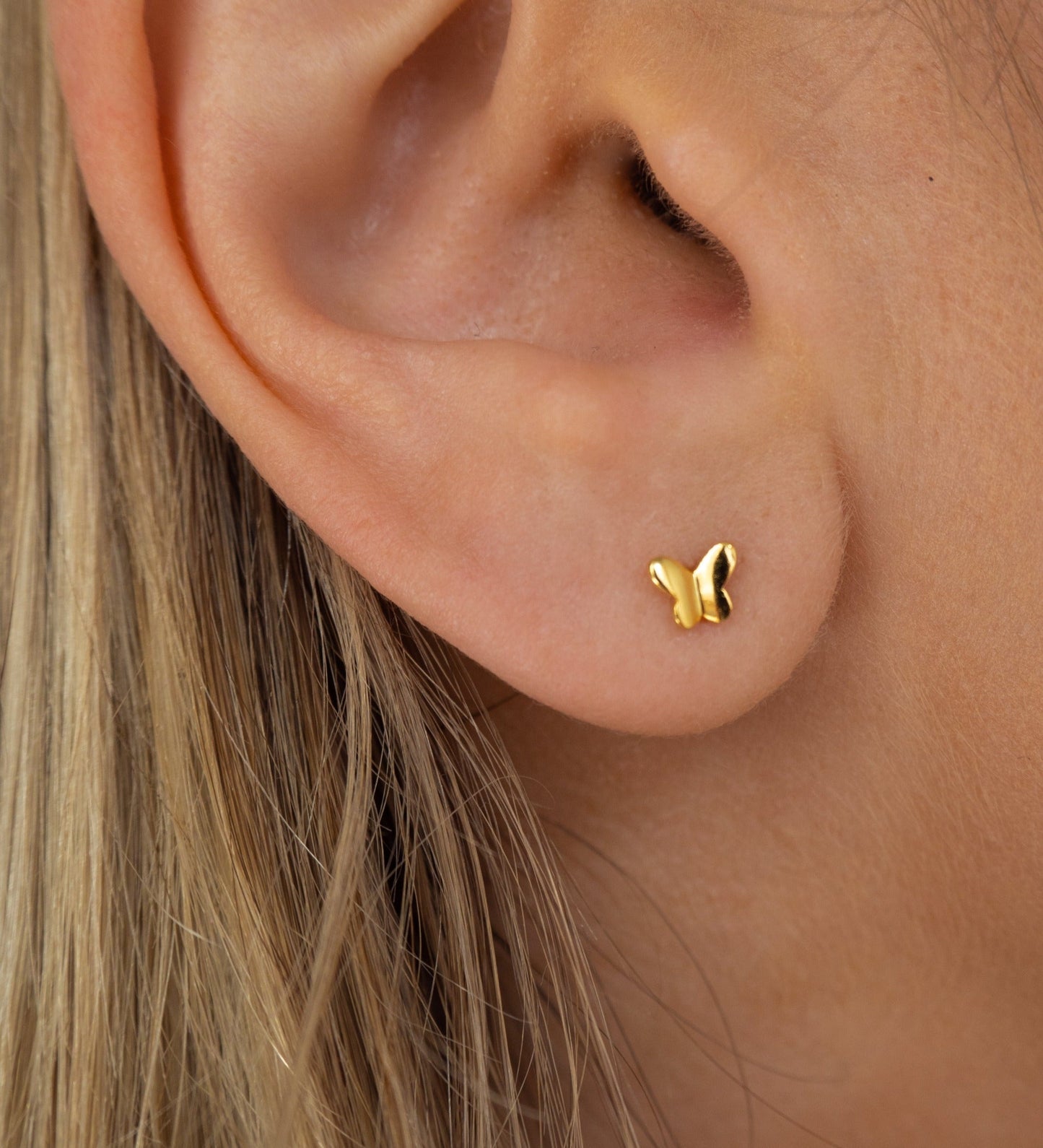Mini Butterfly Studs | Gold