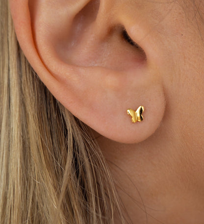 Mini Butterfly Studs | Gold
