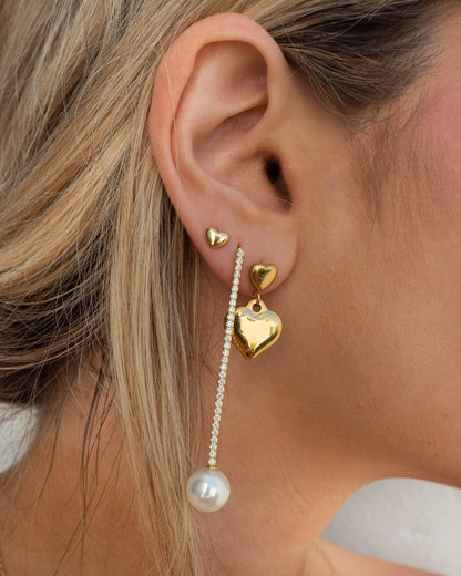 Mini Heart Studs | Gold