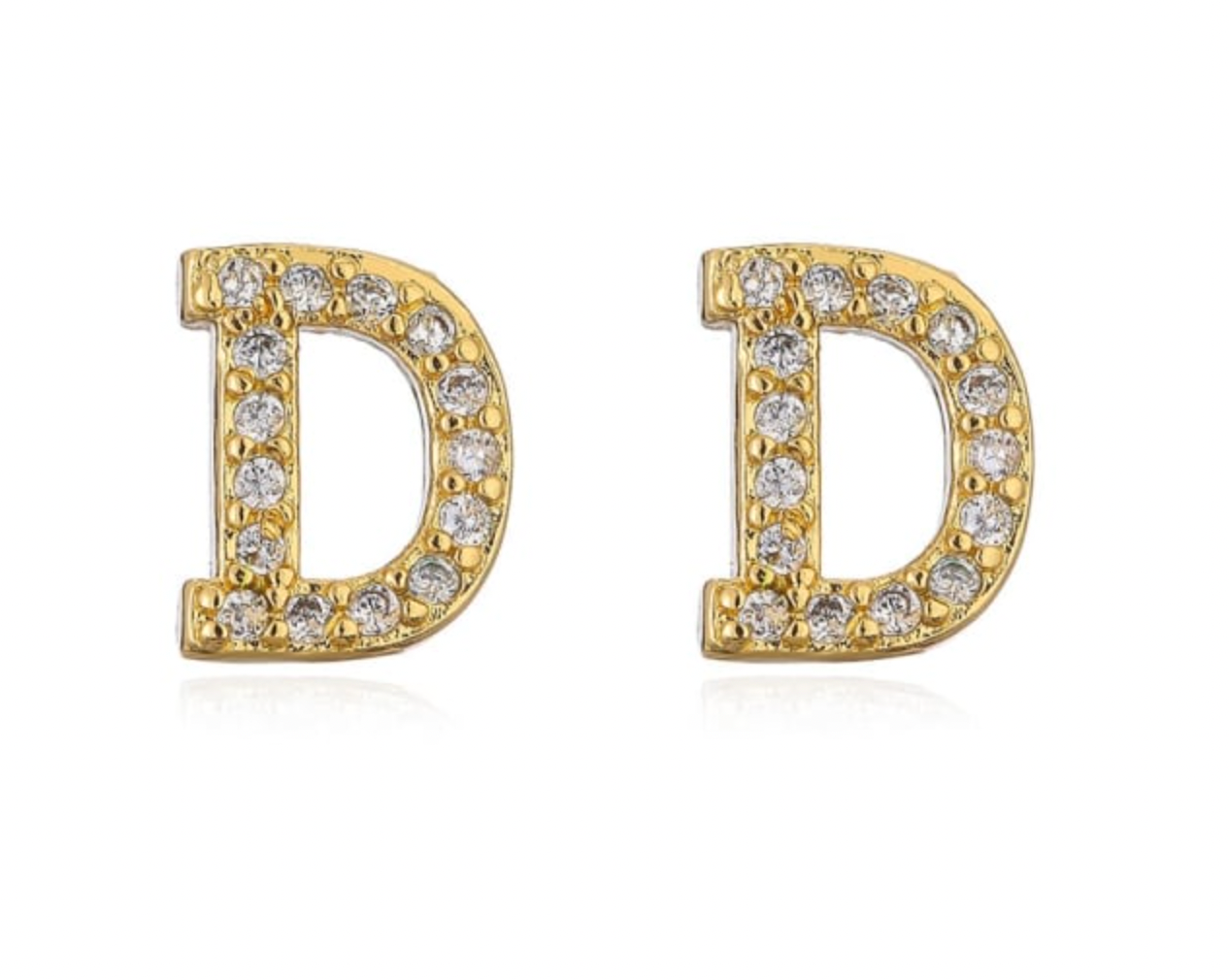 Pave Letter Studs