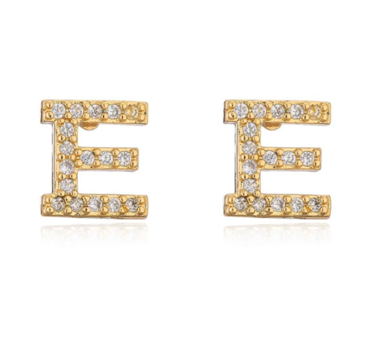 Pave Letter Studs