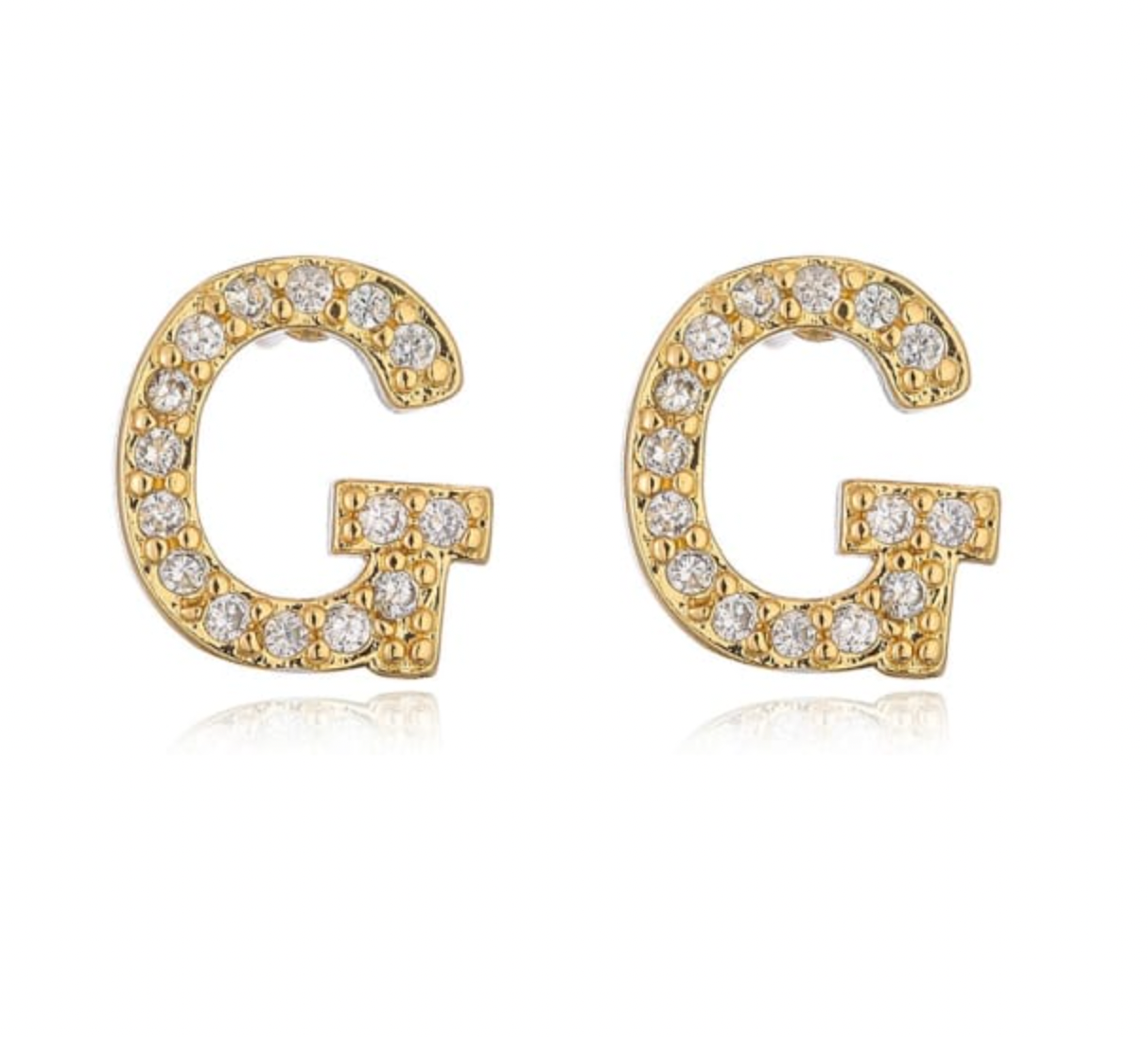Pave Letter Studs