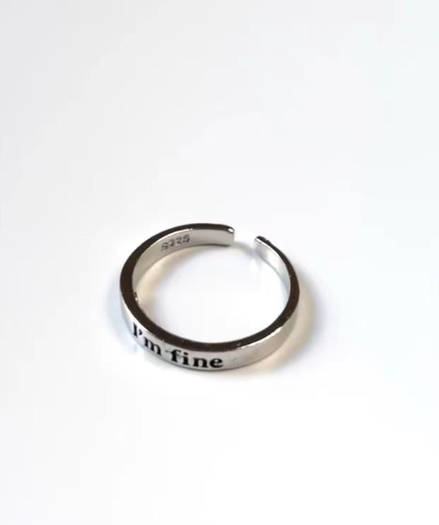 'I'm fine | Save me' Rings
