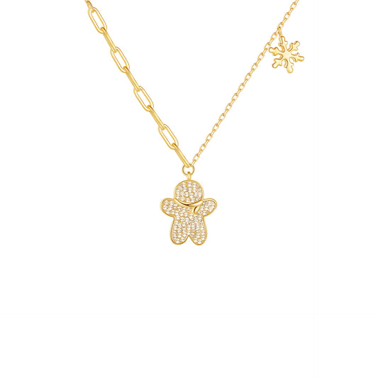 Christmas Gingerbread Man Necklace