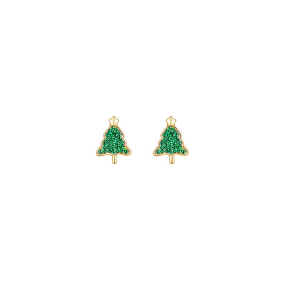 Women's Christmas Gingerbread Man Christmas Tree Earrings