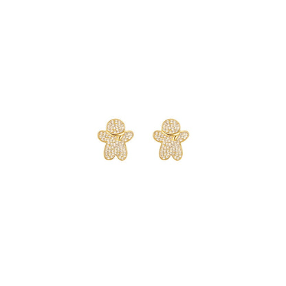 Women's Christmas Gingerbread Man Christmas Tree Earrings