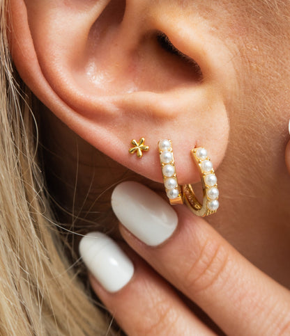 Mini Flower Studs | Gold
